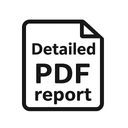 Минималистичная иконка детального PDF-отчета по оценке автомобиля в однотонном плоском стиле